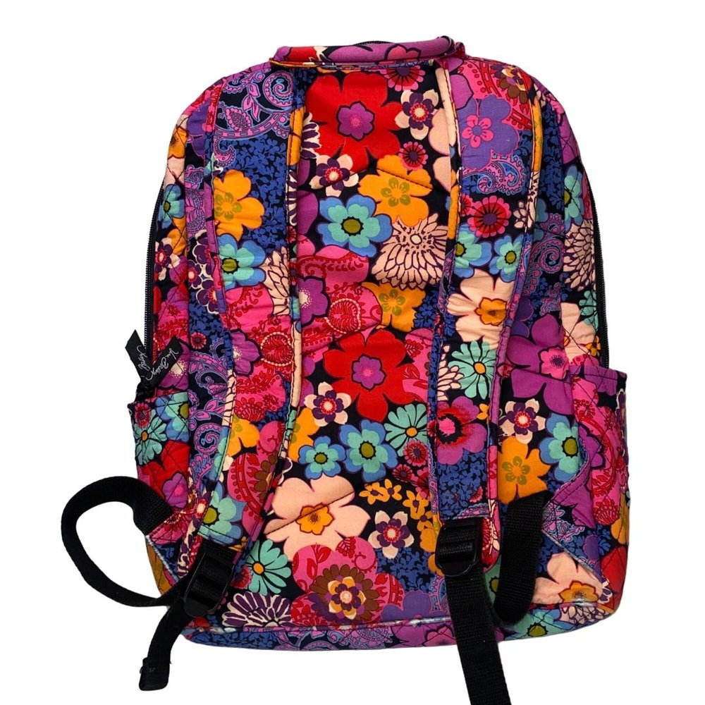 New VERA BRADLEY Backpack LAPTOP Backpack BAG Campus Floral Paisley Quilted